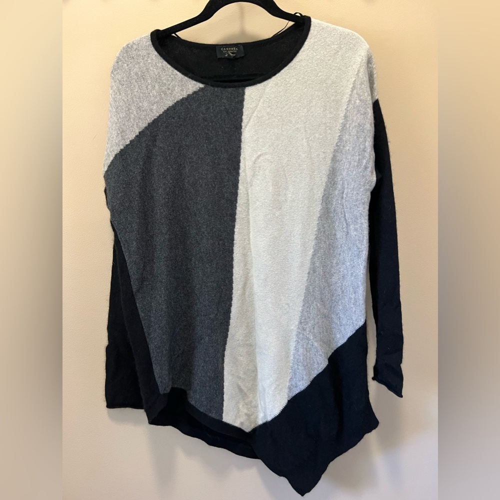 Charter Club Luxury Cashmere Sweater  Asymmetrical Hem L